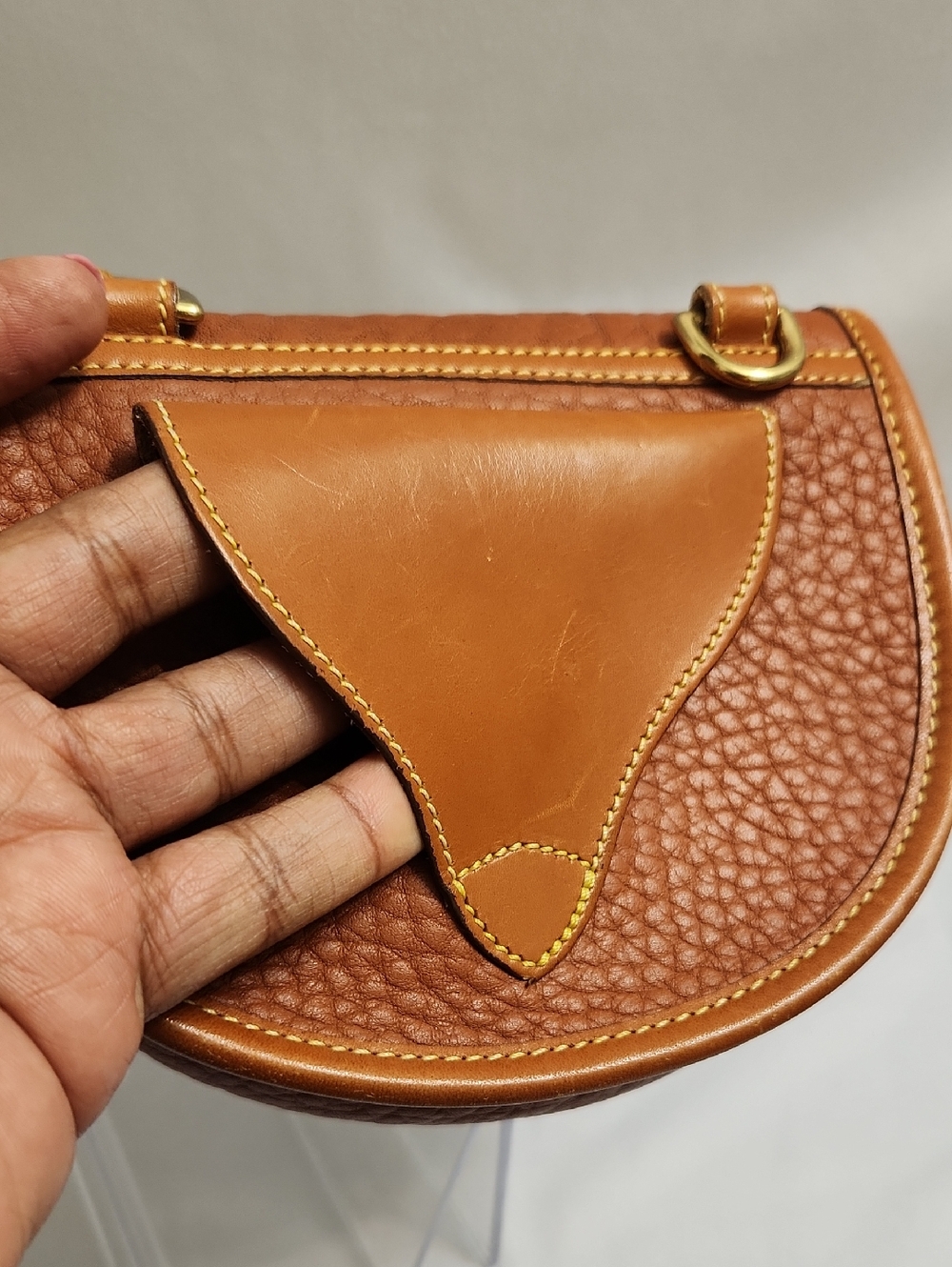 Vintage Dooney & Bourke Leather Calvery Mini Belt Bag Crossbody Bag - Picture 7 of 16